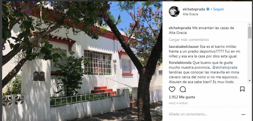 captura chato - El "chato" Prada, productor de Tinelli, estuvo en Alta Gracia