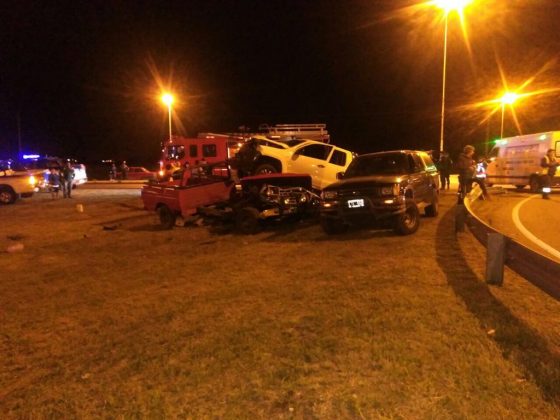 accidente lecheros - Se produjo un nuevo accidente en la Rotonda que une Ruta 5 y C-45