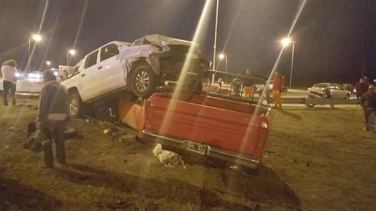 accidente rotonda dep santa maria - Se produjo un nuevo accidente en la Rotonda que une Ruta 5 y C-45