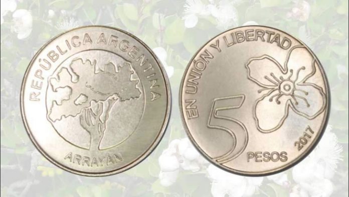moneda de cinco pesos