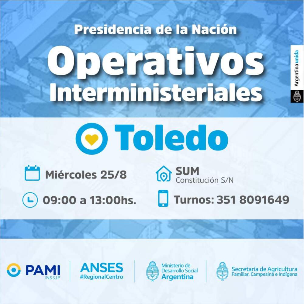 El "Operativo Interministerial" desembarcará en Toledo TOLEDO - El "Operativo Interministerial" desembarcará en Toledo