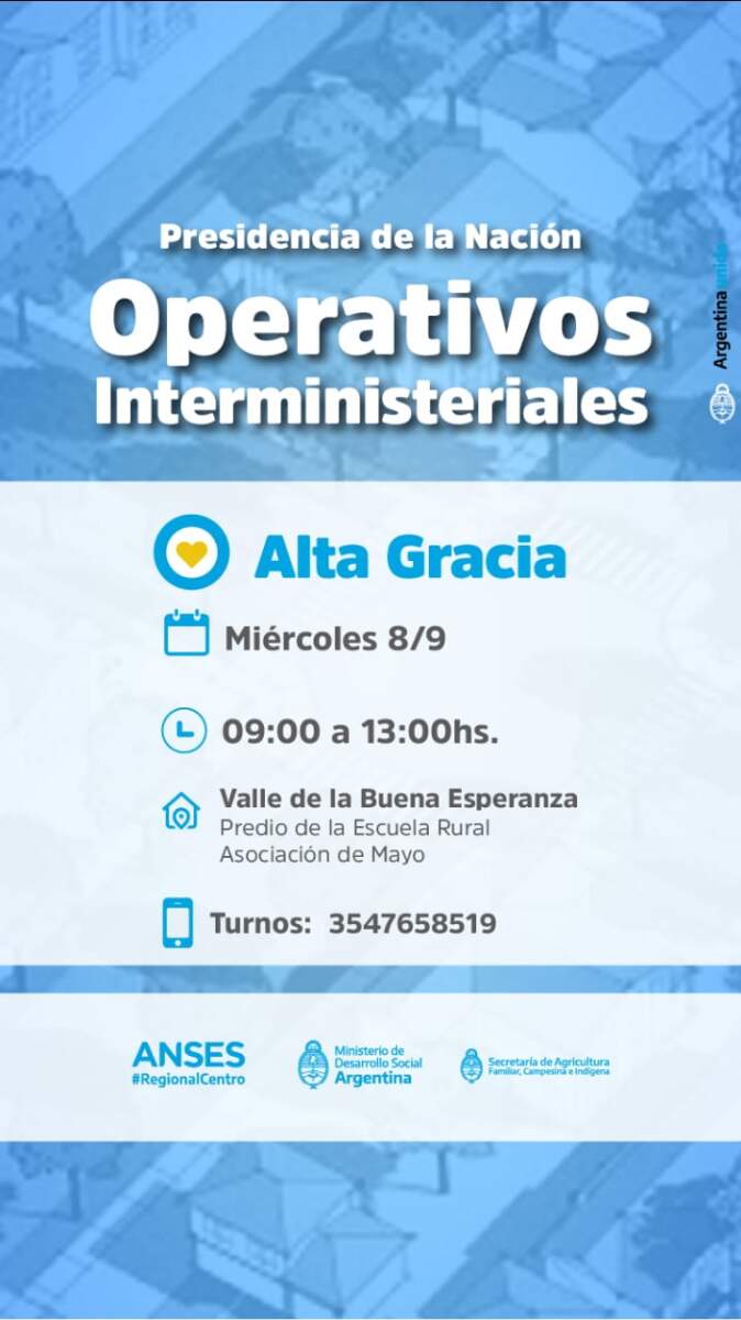 Se realizarán operativos interministeriales en Valle de Buena Esperanza OPERATIVO INTERMINISTERIAL ALTA GRACIA VALLE BUENA ESPERANZA - Se realizarán operativos interministeriales en Valle de Buena Esperanza