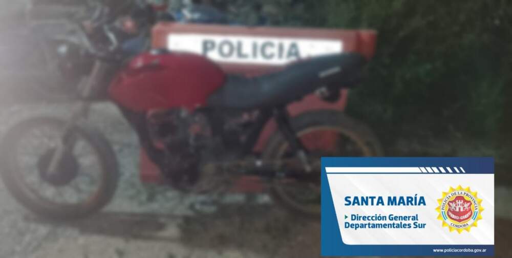 moto secuestrada despenaderos - Un adolescente fue demorado por manejar una moto robada