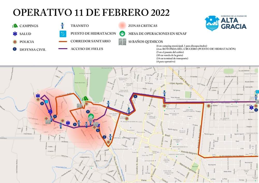 Alta Gracia: Se prepara para una nueva peregrinación de la Virgen de Lourdes cortes peregrinacion - Alta Gracia: Se prepara para una nueva peregrinación de la Virgen de Lourdes