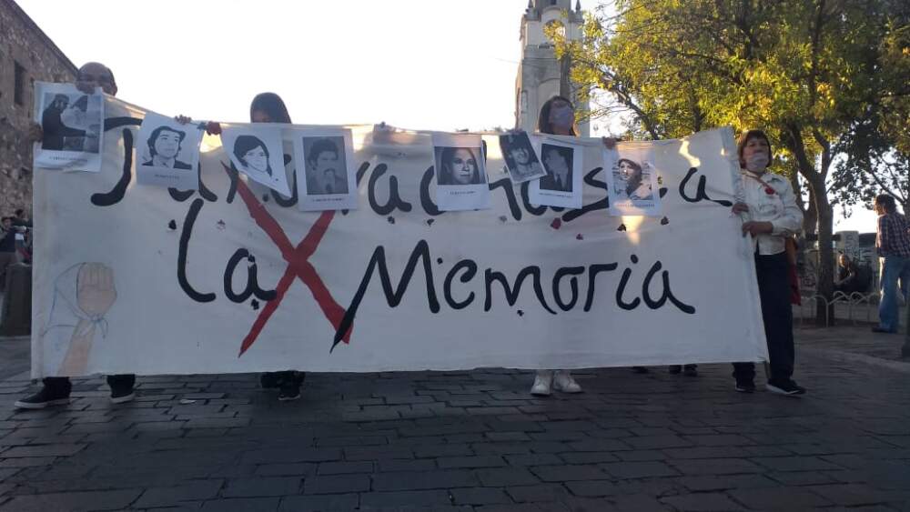 marcha memoria 7 - Paravachasca por la Memoria repudia ataque vandálico contra referente de derechos humanos en Falda del Carmen
