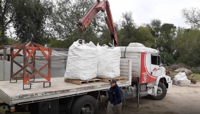 mosaico de vidrio en la bolsa