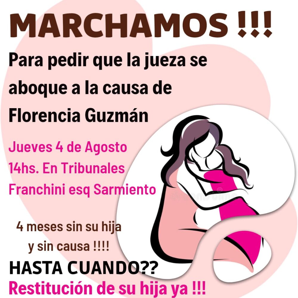 El jueves marcharán por la pronta restitución de la hija de Florencia Guzmán WhatsApp Image 2022 08 01 at 12.05.16 PM - El jueves marcharán por la pronta restitución de la hija de Florencia Guzmán