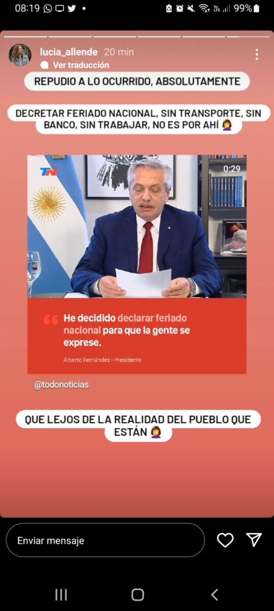 El intendente Marcos Torres y otros referentes regionales se pronunciaron en contra del atentado a CFK WhatsApp Image 2022 09 02 at 10.57.38 - El intendente Marcos Torres y otros referentes regionales se pronunciaron en contra del atentado a CFK