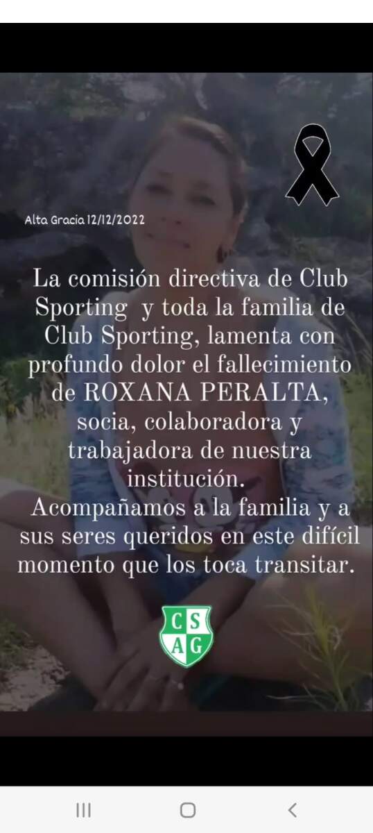 Conmoción en Club Sporting por la muerte de una de sus colaboradoras WhatsApp Image 2022 12 12 at 15.18.51 - Conmoción en Club Sporting por la muerte de una de sus colaboradoras