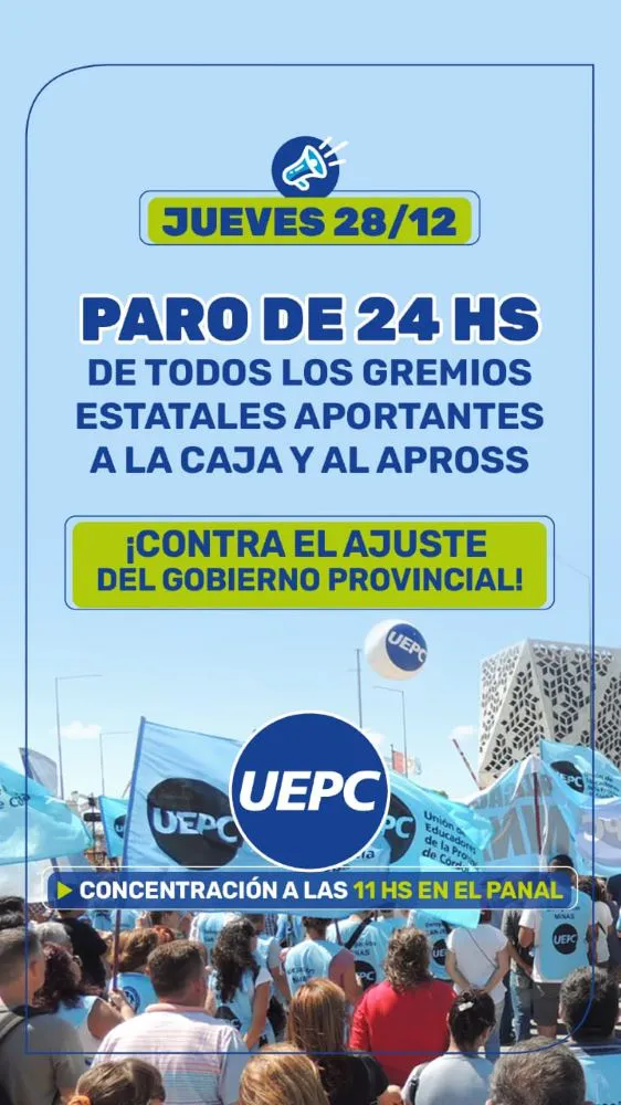 Aprueban subas en aportes para jubilación y Apross, y este jueves hay paro de estatales paro uepc - Aprueban subas en aportes para jubilación y Apross, y este jueves hay paro de estatales