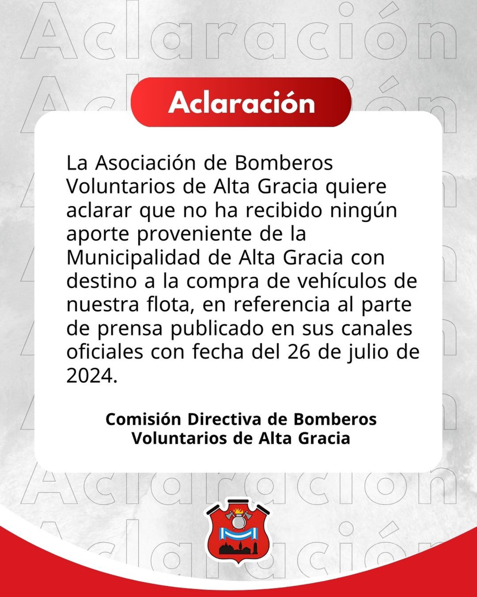 Polémica: Bomberos niegan que el Municipio haya aportado dinero para renovar la flota image 14 - Polémica: Bomberos niegan que el Municipio haya aportado dinero para renovar la flota