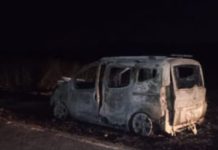 Se incendió un vehículo en Ruta C-45 en Rafael García