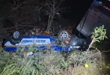 Ruta 9: un camión chocó en medio de un control policial y dejó una mujer muerta y nueve heridos